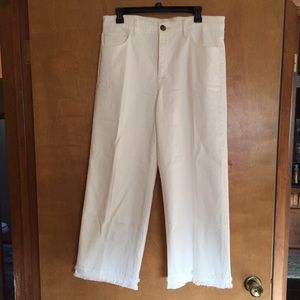Loft WIDE LEG AKLE PANTS IN TWILL